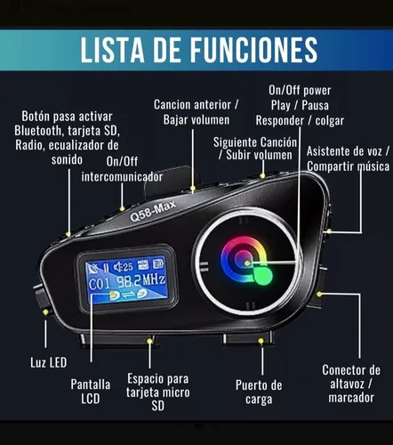 Miniatura 3 de Intercomunicador Auriculares Moto Q58